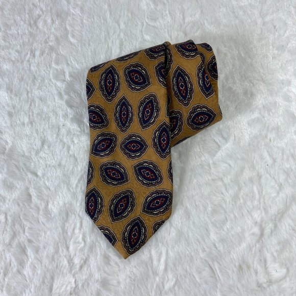 Robert Talbott Best of Class Mark Shale Burgundy/Geometric Silk Tie Hand Sewn - Picture 2 of 5